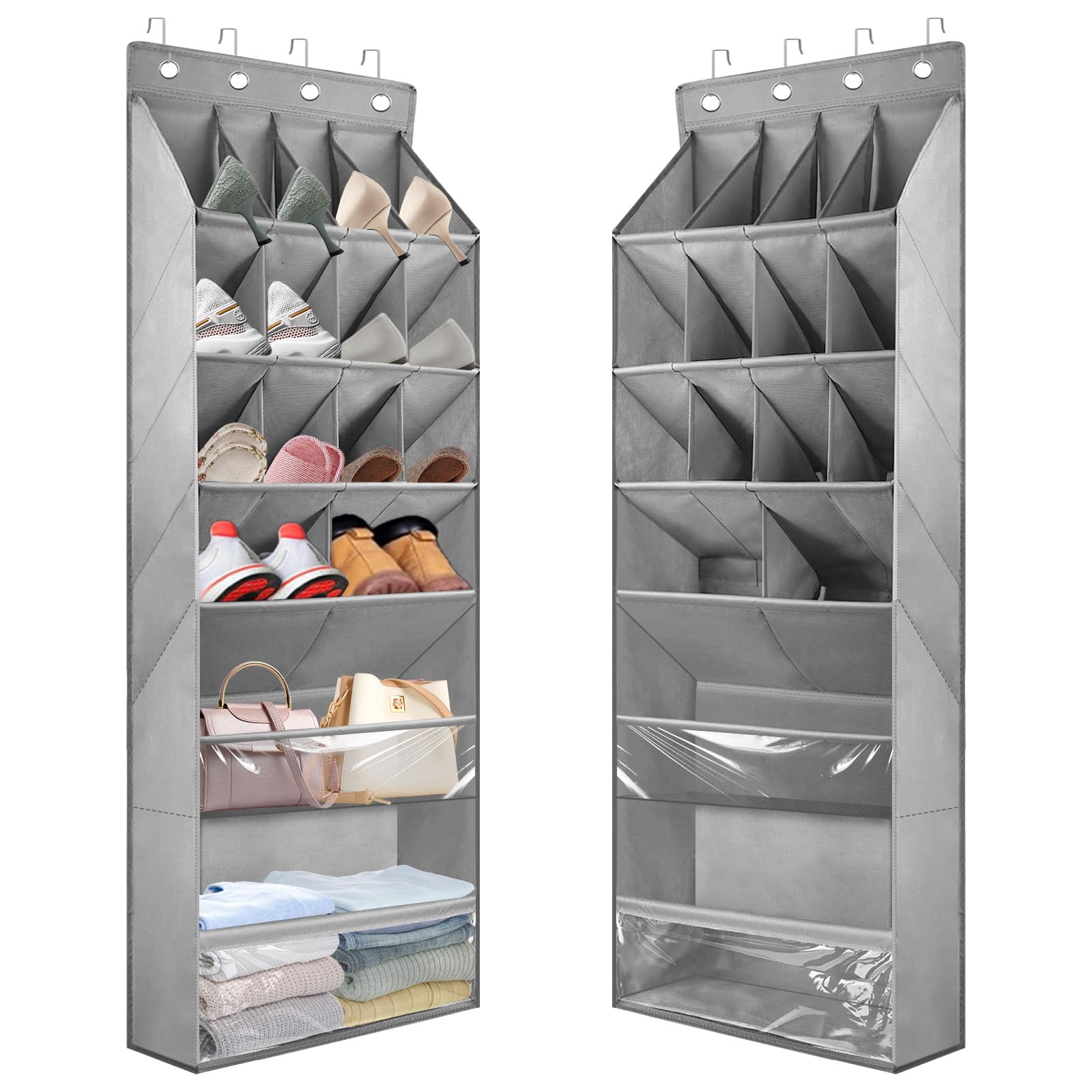 Per Camper Scarpiera Portatile - Organizer Parete Con Tasche Profonde Nero Organizer Parete Scarpe