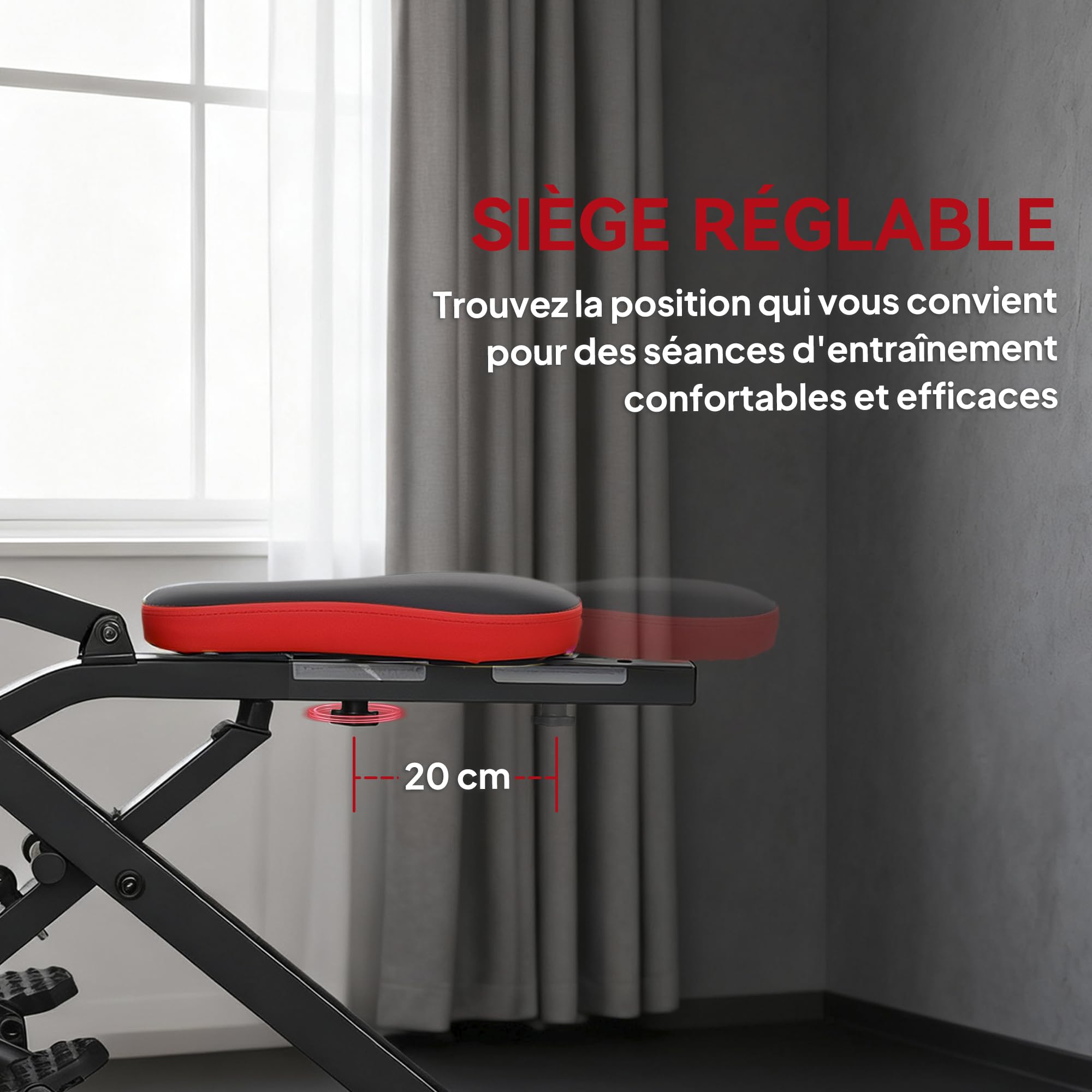 SPORTNOW Appareil d'Entraînement Abdominal, Appareil de Fitness Pliable avec Siège Réglable, Machine d'Entraînement pour Bras, Jambes, Dos, Fessiers, Installation Facile, pour Maison et Salle de Gym