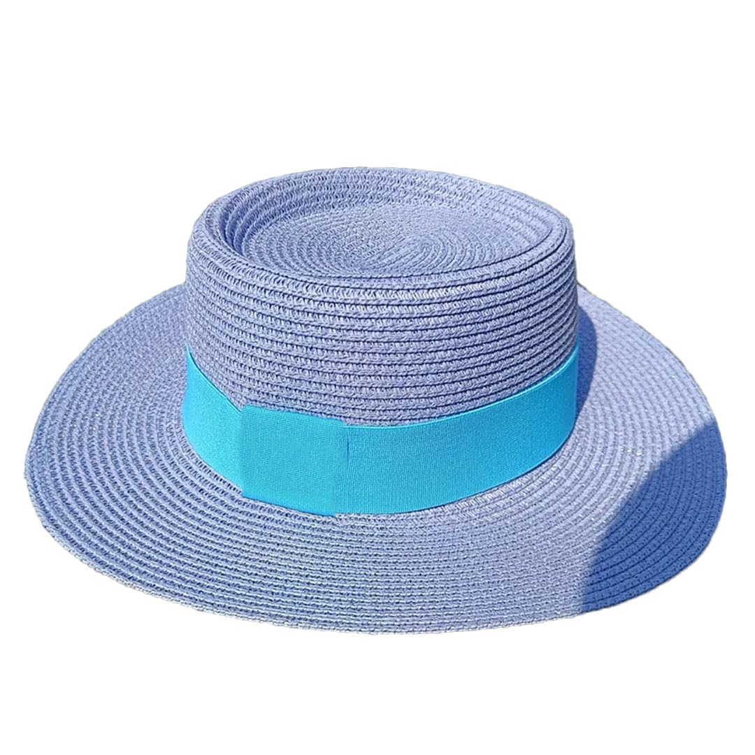 EYRMQWJPC Wide Brim Sun Hat, Women's Paper Straw Sun Hat Multicolor 55-58cm(17)
