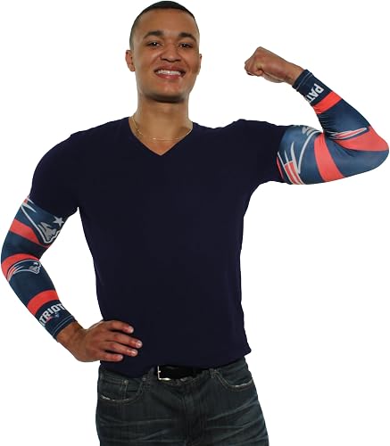 Littlearth NFL New England Patriots Strong Arms, Team Color, 17â€ wrist to bicep