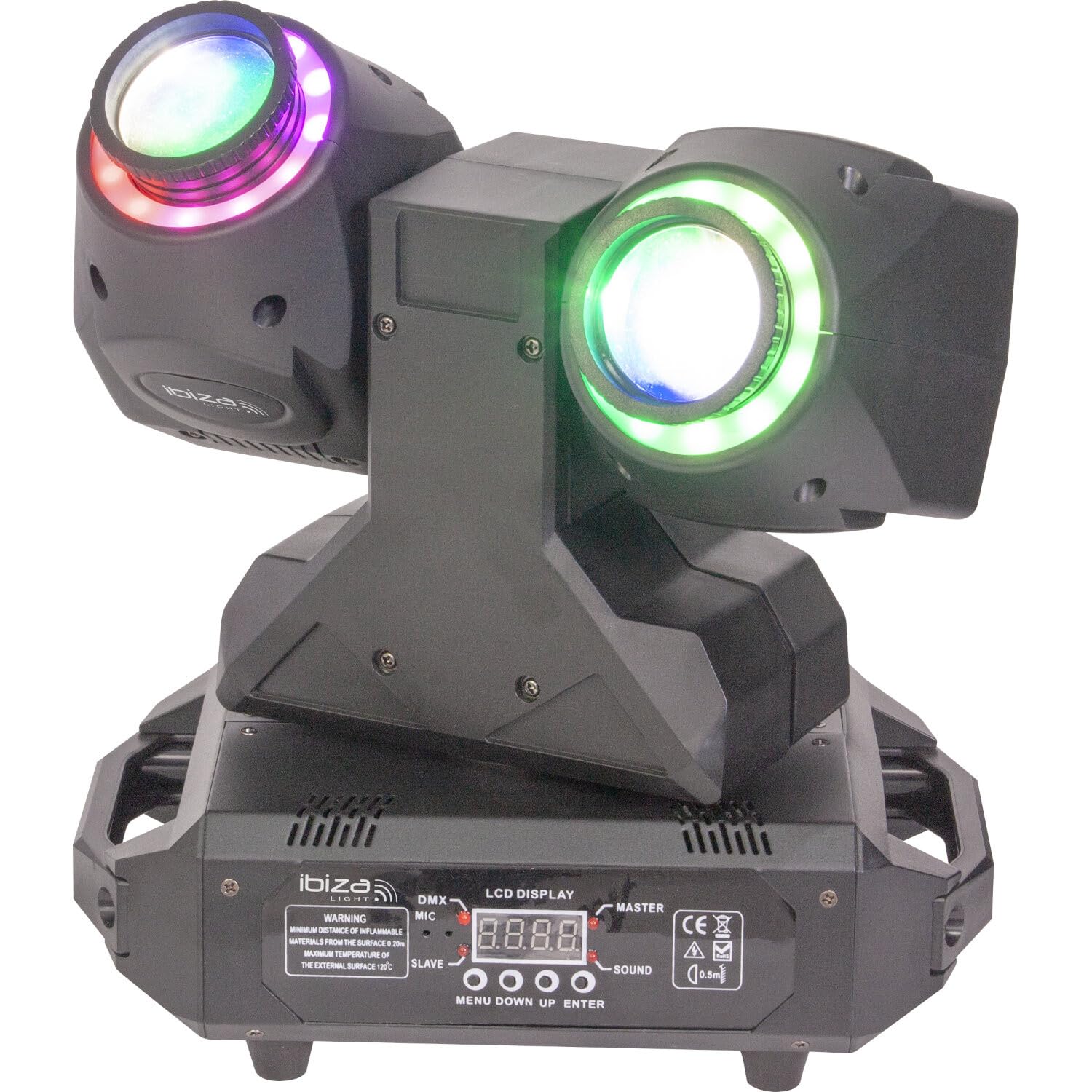 MHBEAM60-FX - Ibiza - DOPPELTES 2-IN-1 WASH & BEAM LED MOVING HEAD MIT DMX STEUERUNG