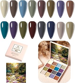 NovaCharm Solid Gel Nail Polish - Mud Gel Cream Nail Polish - 16 Colors Solid Gel Polish - Glossy Solid Nail Gel Polish - Oil Painting Solid Nail Polish - Solid Cream Gel Manicure Palette