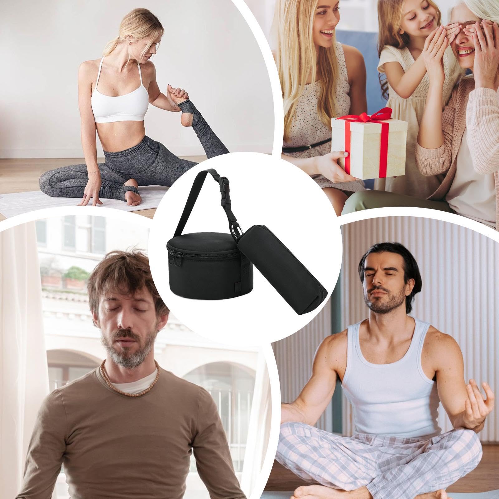 Bolsa organizadora de cuencos curativos para meditación, bolsa de almacenamiento para cuencos tibetanos, Bolsa de transporte resistente para cuencos budistas, Bolsa de almacenamiento para cuencos de s