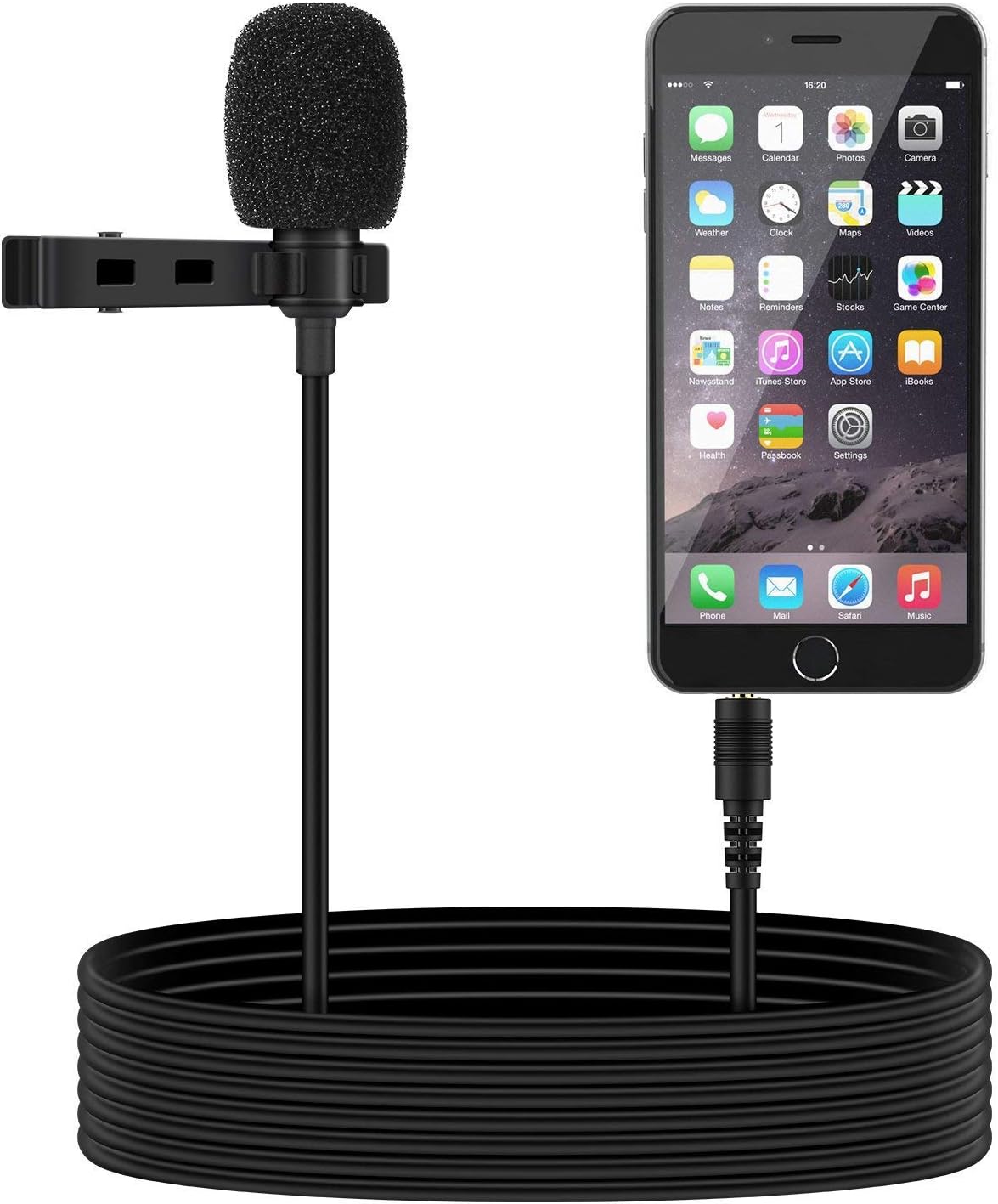 Trost - Lapel Collar Noise Cancelling Recording Microphone for Singing, Karaoke (1.5 m Cable)