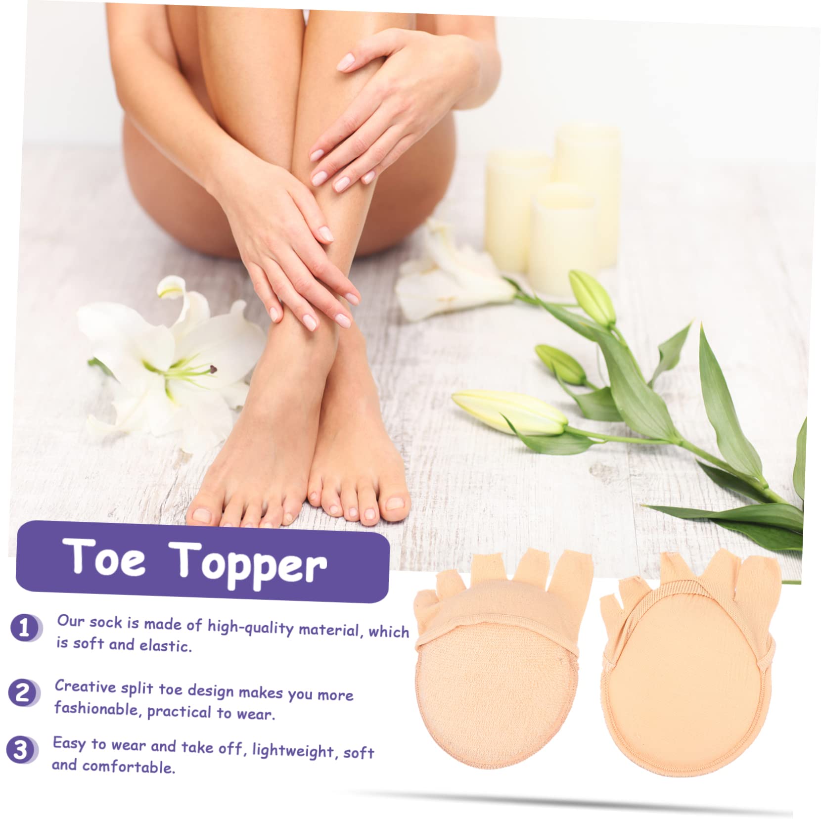 TOVINANNA 3pairs Fashionable Five-Toe Socks of Invisible Breathable Comfortable Cotton Socks for Men Women for Running Canvas High-Heel Shoes Unique Split Toe Design for Enhanced Flexibility