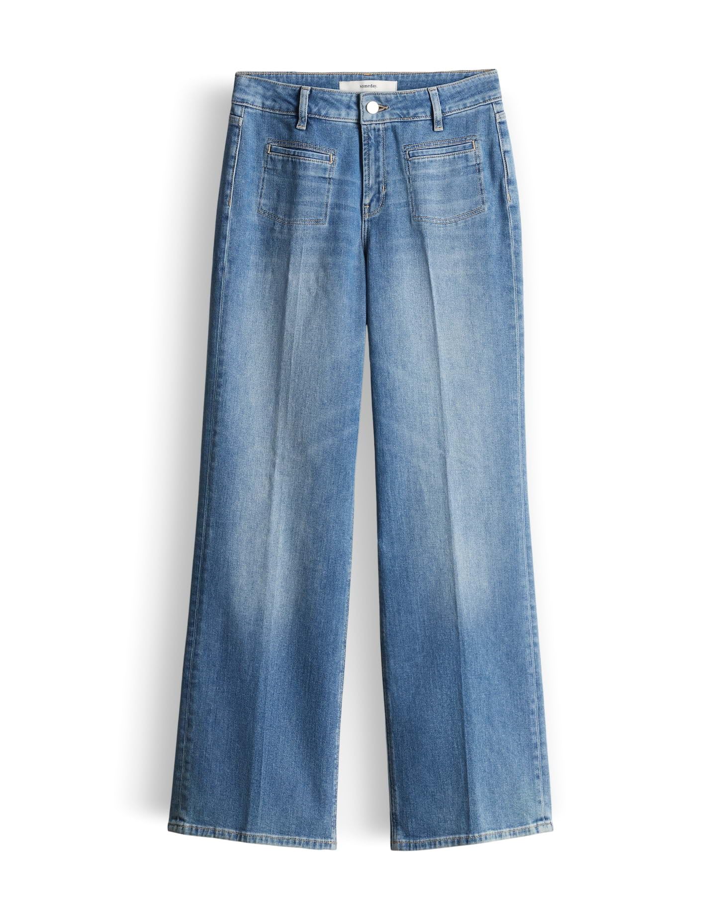 someday Damen Flared | Carie French Flared Jeans aus BCI Cotton Mix Mid Rise
