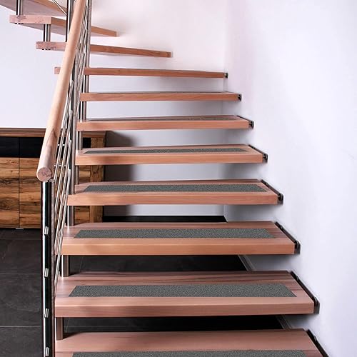 Miniatura 12 de Cinta de agarre, 4 pulgadas x 35 pies, cinta antideslizante resistente para escaleras, impermeable, antideslizante, para escaleras interiores y Gris