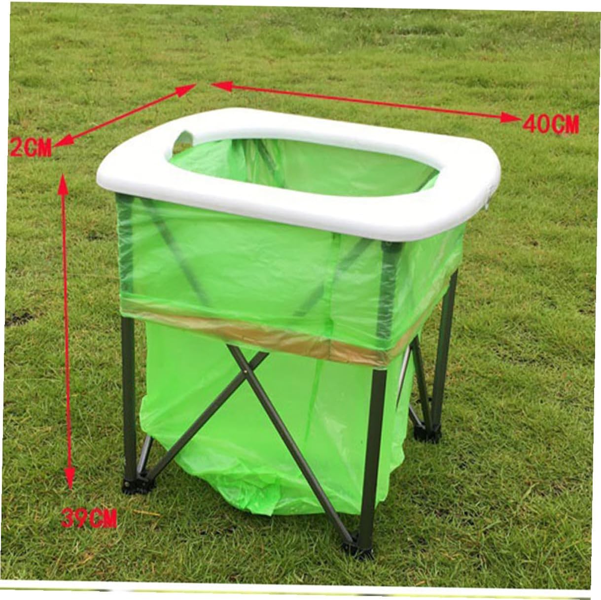 Outdoor Folding Portable Toilet Lightweight Sturdy Multi-function Camping Hiking Emergency Seat Chair for Adults Car Trips and Travel