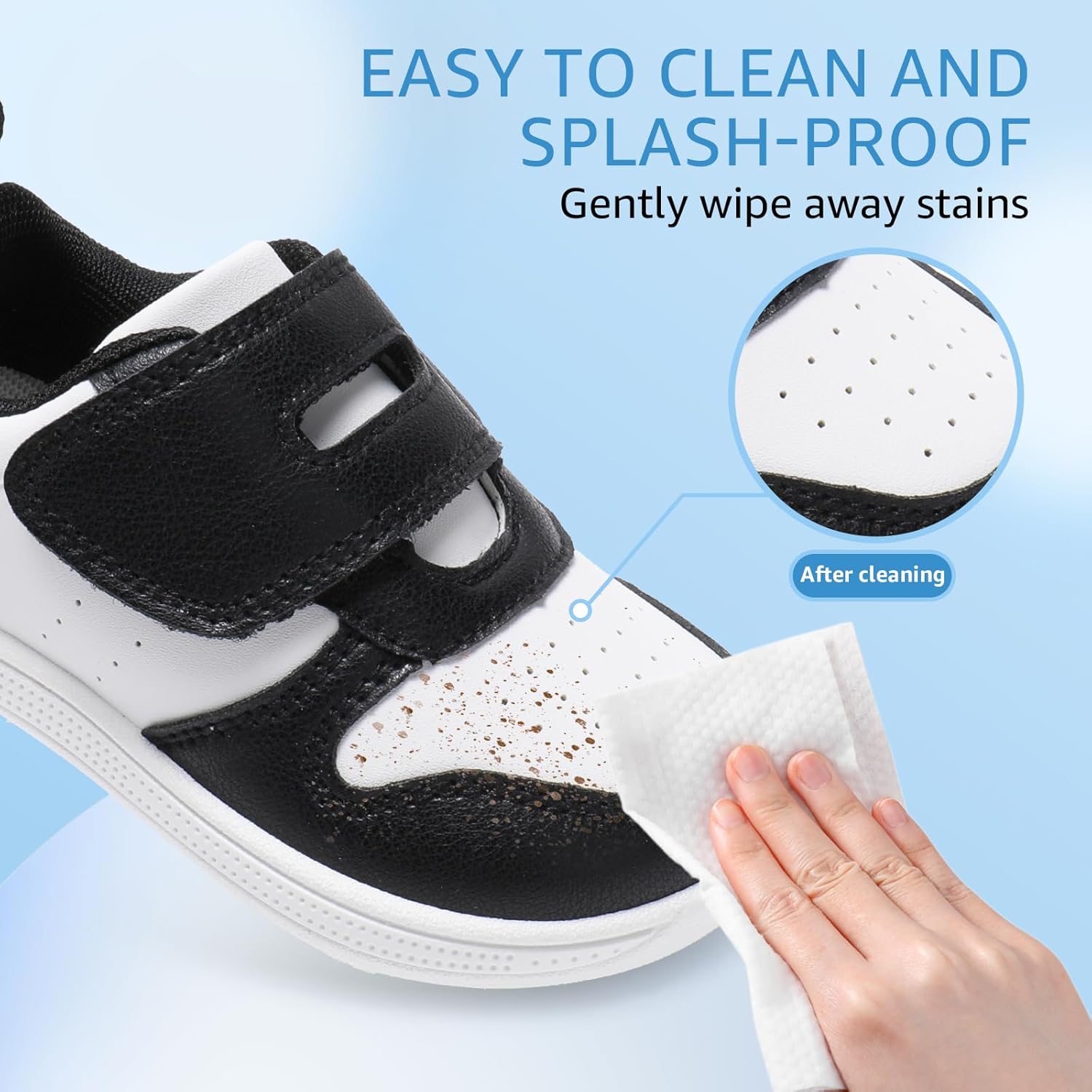 Toddler Wide Toe Box Barefoot Shoes Boys Girls Sneakers Zero Drop Kid Tennis Running Shoes Lightweight Non-Slip Comfortable Leather First Walking Shoe Outdoor Activities School - Image 7