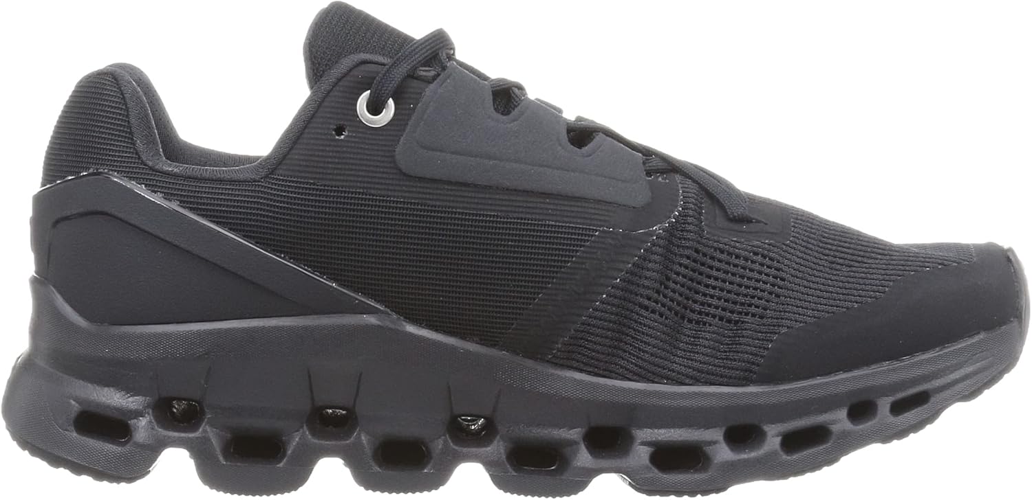 ON Running Cloudstratus Womens' Sneakers, All Black, 7 - Image 6