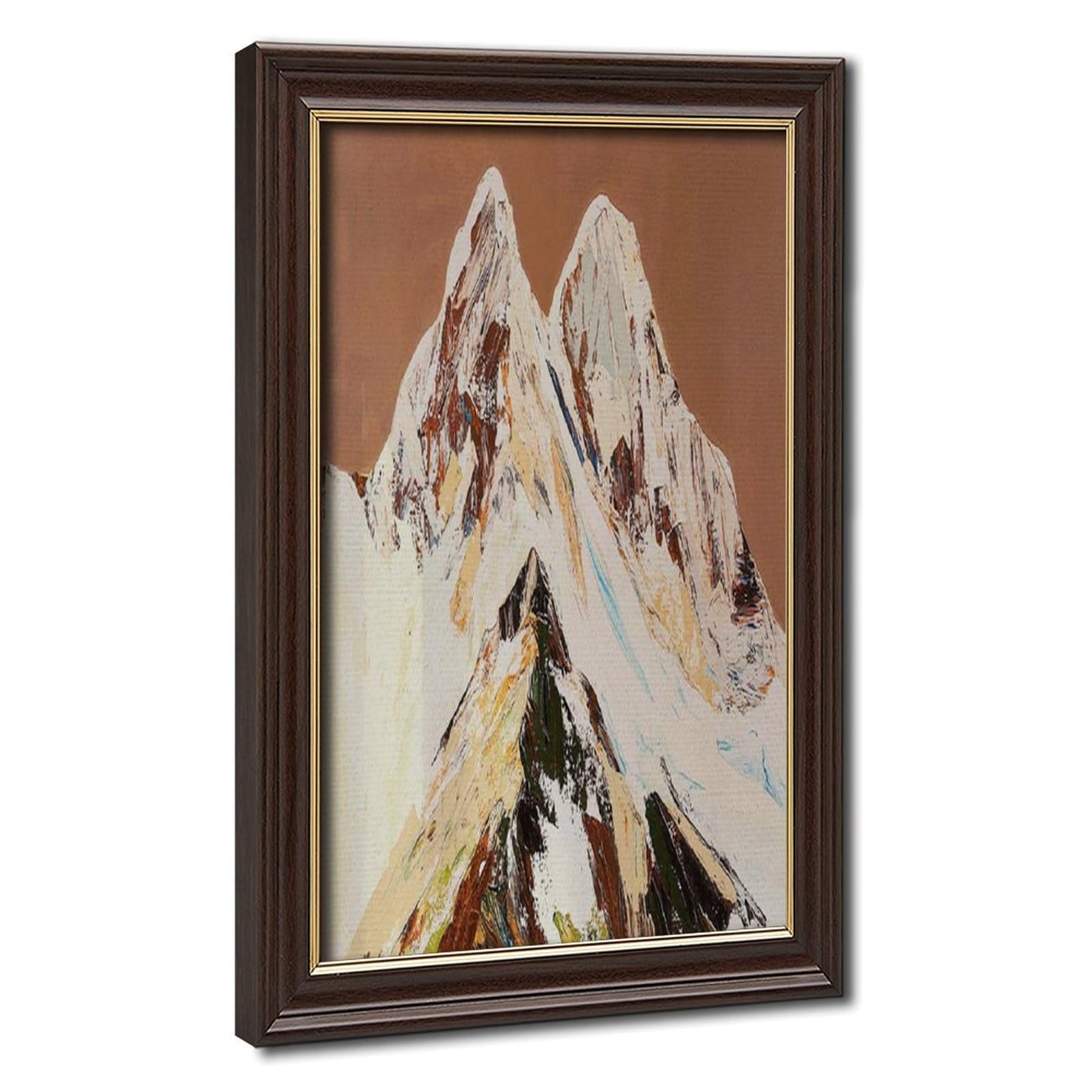 Bareronor Abstract Mountain Poster (2) Canvas Poster Bedroom Decor Landscape Office Room Decor Gift 12" L X 18" W