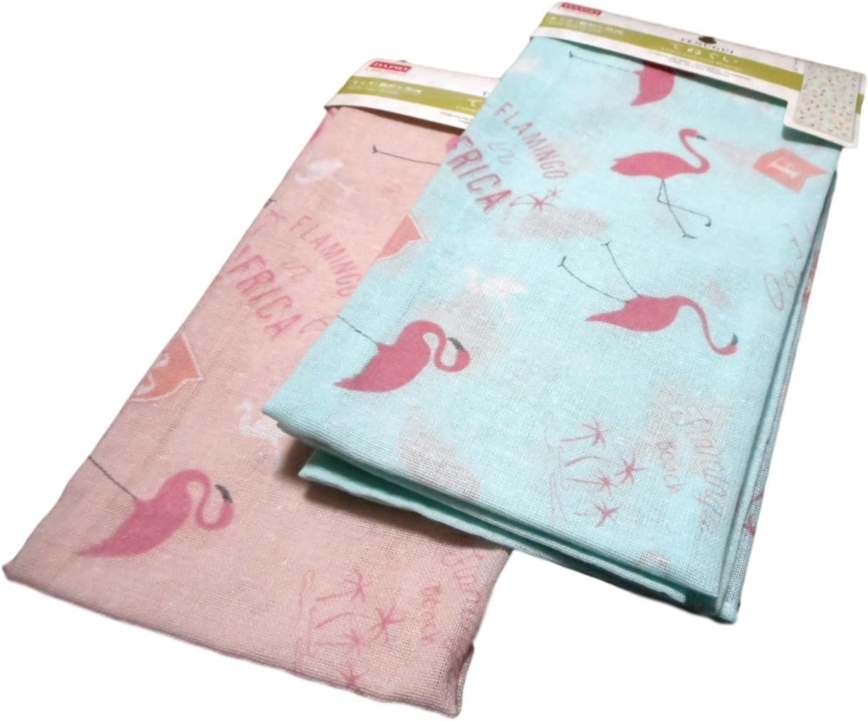 FLAMINGO Japanese tenugui Cotton Hand Towel Set of 2