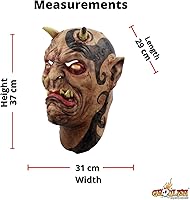 Vista 4 de Máscara de látex con tinta del diablo