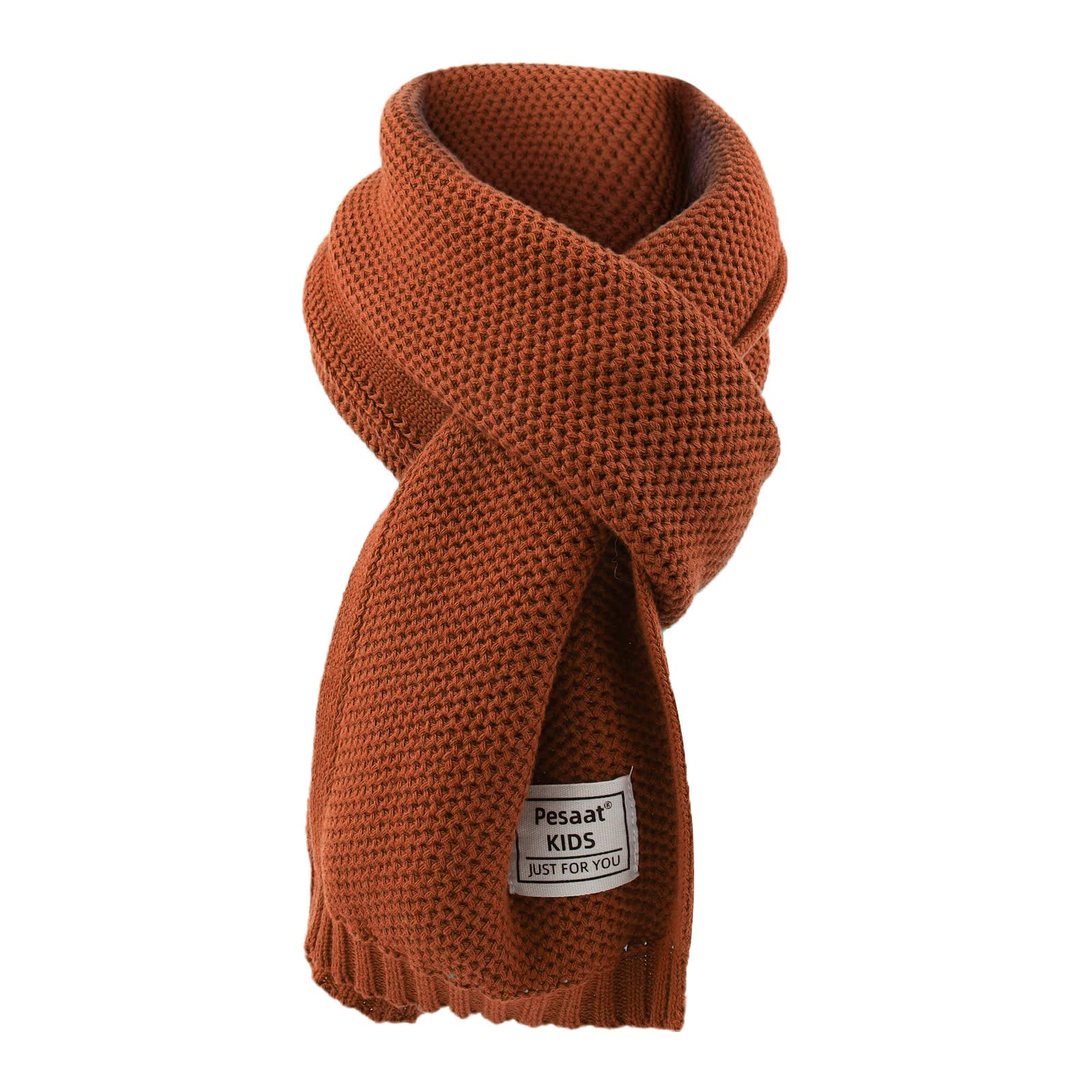 PESAAT Kids Winter Infinity Scarf Knit Cotton Toddler Boy Girls Scarves