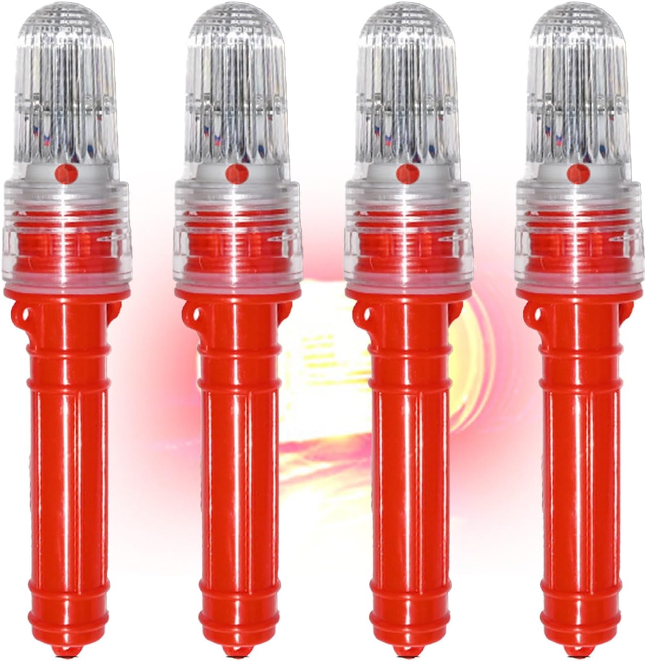 2 PCS Boat Flares Coast Guard Approved Marine Intelligent Light Control for Fishing Nets, Buoys, Boats Marine Flares Waterproof Boat Safety Kit Emergency (red, 4pcs)