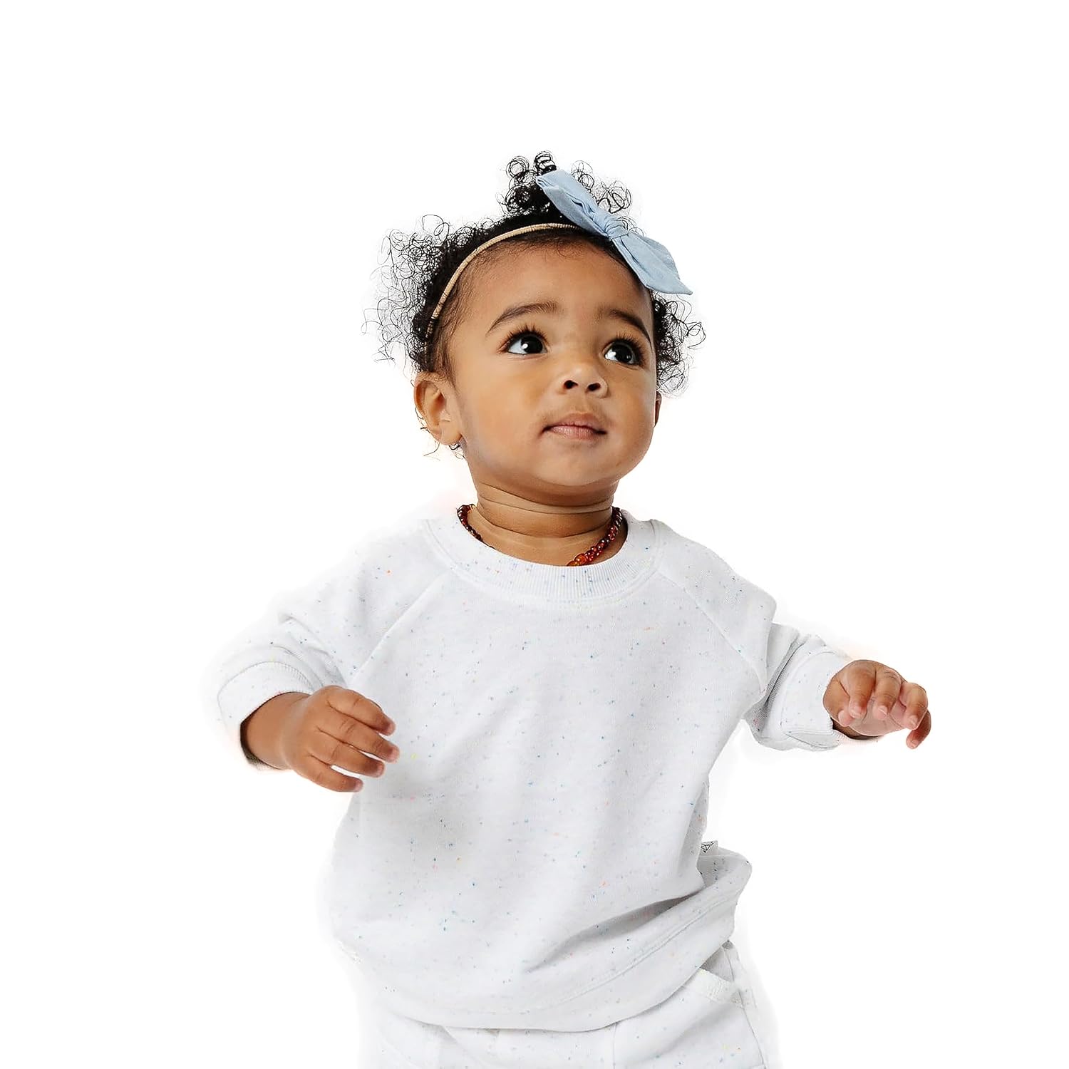 Copper Pearl Crew Sweatshirt: Ultra-Soft Gender Neutral Toddler Sweatshirt, Perfect Cozy, Classic Fit Baby Sweatshirt for Baby Boy Clothes and Baby Girl Clothes - Speckle, 2T