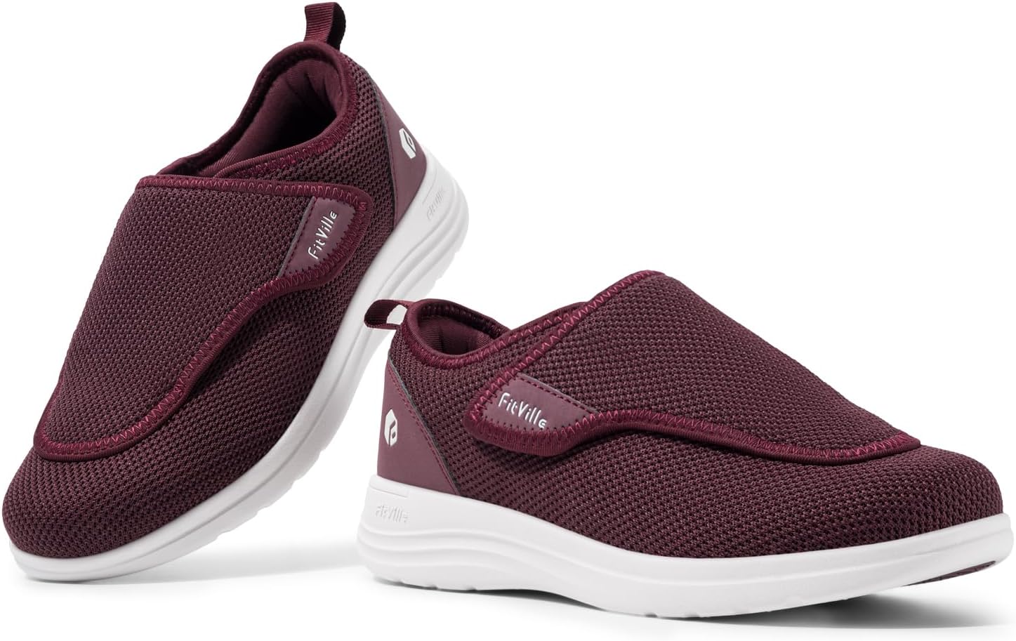 FitVille Diabetic Shoes for Women Extra Wide Walking Shoes Slip-On Orthopedic Shoes with Adjustable Strap for Swollen Feet Neuropathy - EasyTop Wings V2 - Image 7