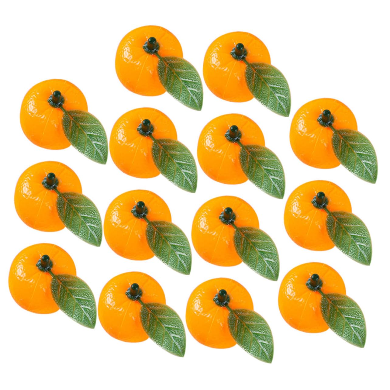 SOIMISS 4 Juegos Adorno Simulado De Mini Naranja Azucarera con Hojas Olivo Falso Olivo Falso Cesta De Frutas Naranjas Cubos Plátanos Juguetes Decoración del 50 Piezas*4
