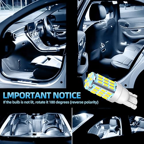 Miniatura 6 de Bombillas LED 921 194 168 175 T10 de color blanco frío, paquete de 20 unidades, superbrillantes de 42-SMD LED de repuesto de 12 voltios para