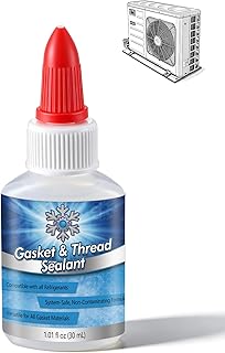 HVAC Gasket & Thread Sealant 30ml, Non Hardening Refrigerant Leak Sealant for R410A, R32 & R22 Systems, Compatible with Most HVAC Refrigerant & Oil, Seals Flare Fittings, Gaskets & O Rings
