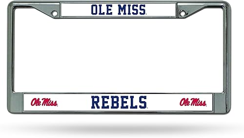 Miniatura 10 de Rico Industries NCAA Premium 12" x 6" Chrome Frame with Plastic Inserts - Car/Truck/SUV Automobile Accessory