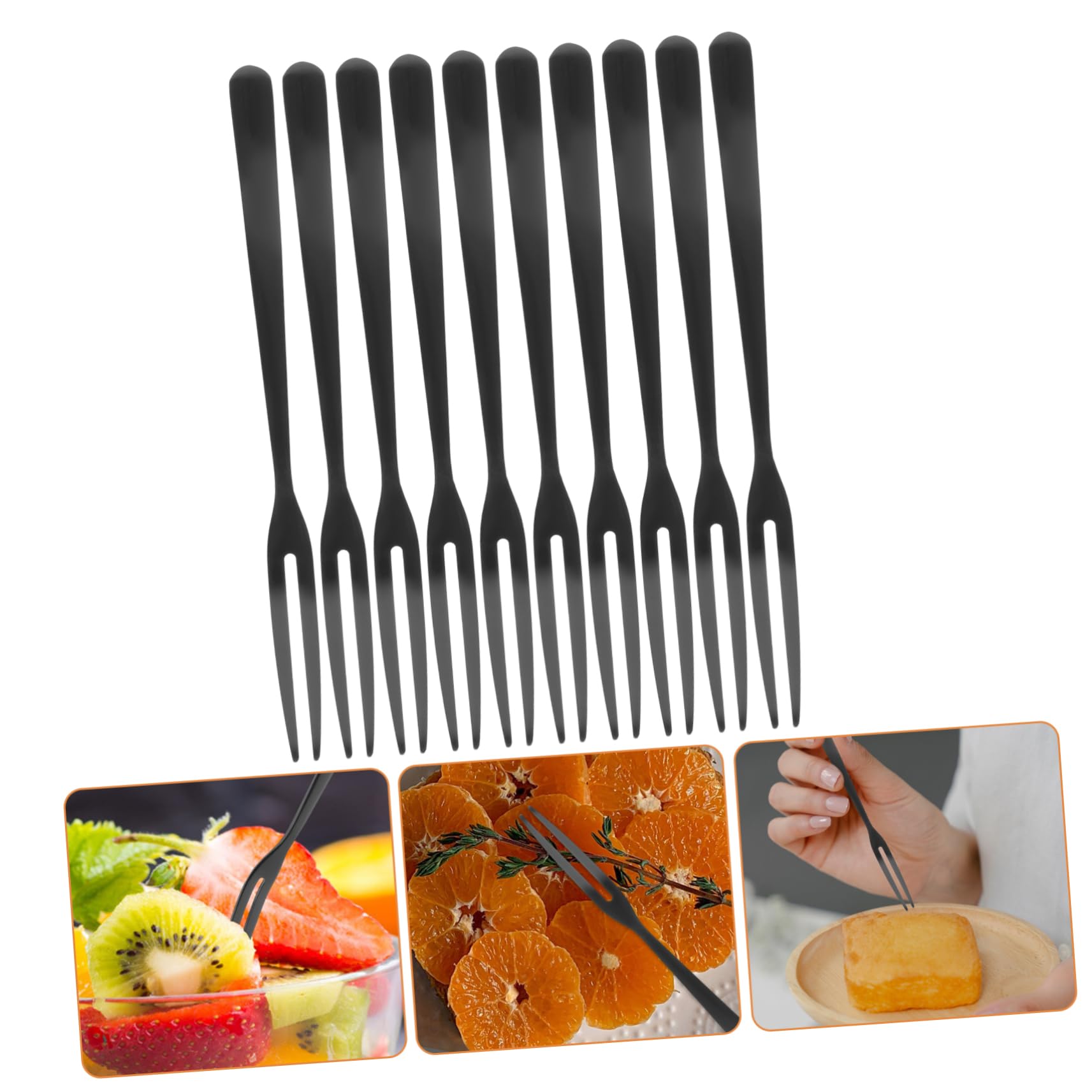 LIFKOME Lot De 3 Fourchettes À Salade En Acier Inoxydable Réutilisables Et Élégantes Idéales Pour Les Repas Raffinés Lot De 10 Pièces