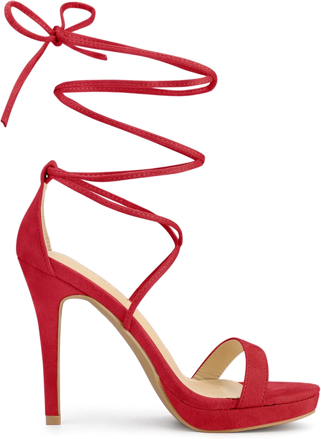 Allegra K Women's Platform Stiletto Heels Lace Up Sandals - Image 6