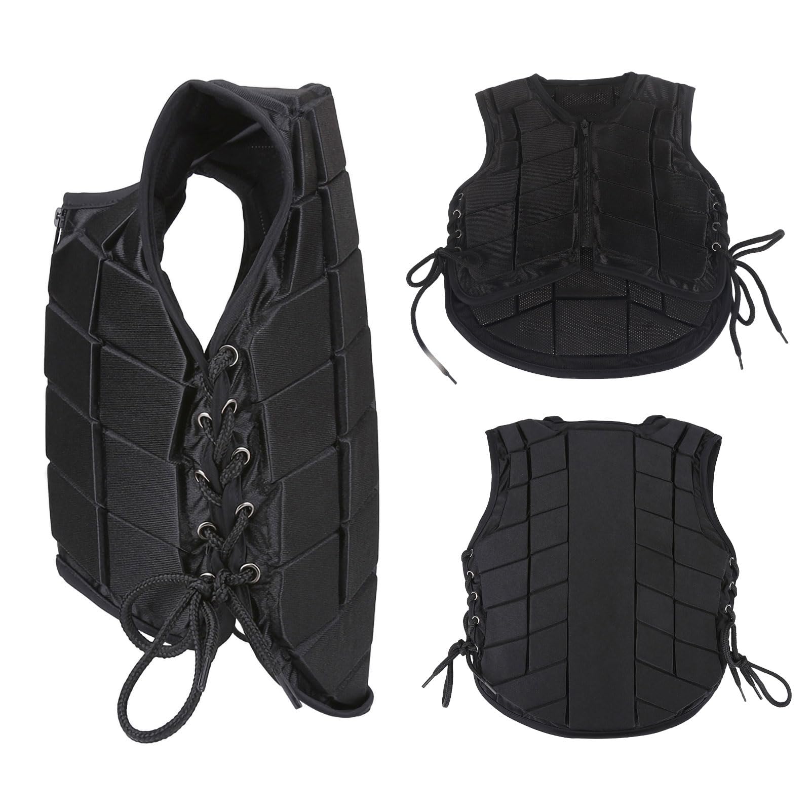 Gilet d'équitation, Gilet d'équitation, Gilet de Protection Equitation Enfant, Gilet d'équitation rembourré EVa, Protection du Corps, équipement de Protection Dorsale pour Enfants et Adultes