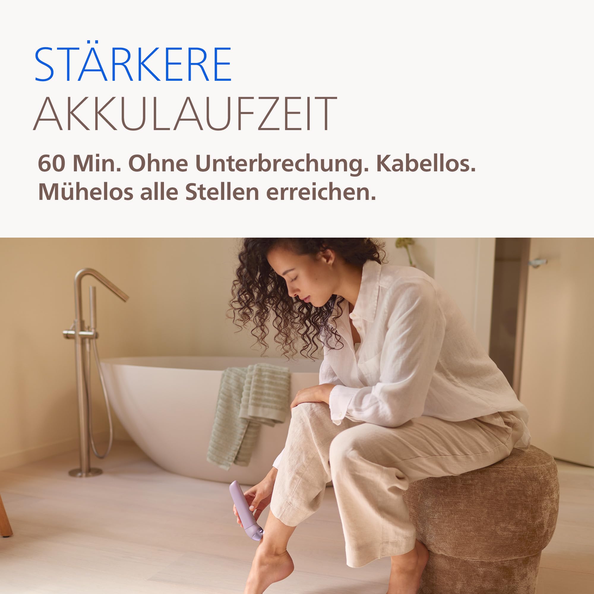Philips Epilierer Series 9000 Kabelloser Epilierer Nass- und Trockenanwendung BRE728/00 60 Min. Akku 9 Zubehörteile