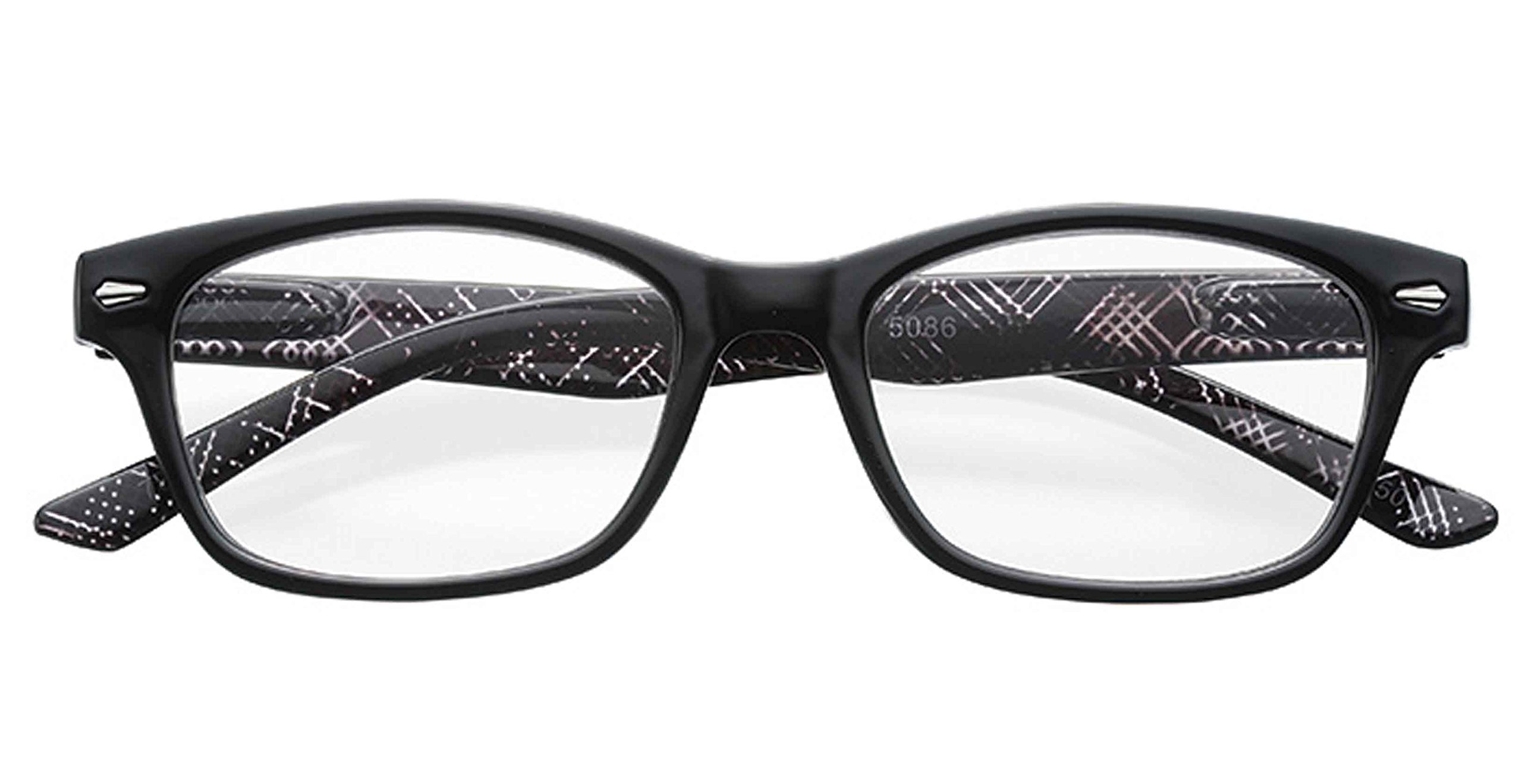 ポリス　ブラック　度入り　メガネ　老眼鏡　お洒落　シンプル Amazon.co.jp: おしゃれな メガネ屋さんの 老眼鏡 シニアグラス