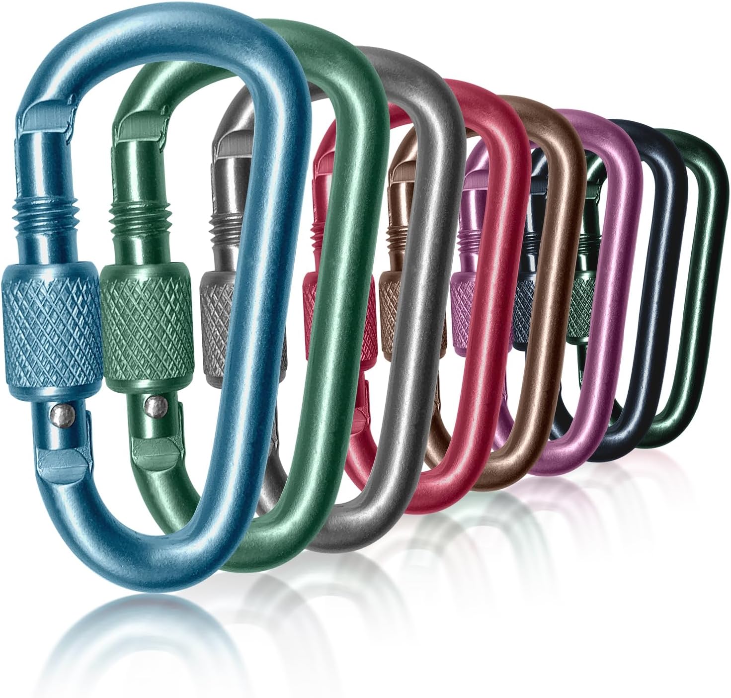 Craebuer Carabiner, 2 inch D-Ring Locking Carabiner Clip, Snap Hook Sport Accessories for Outdoor Camping Hiking