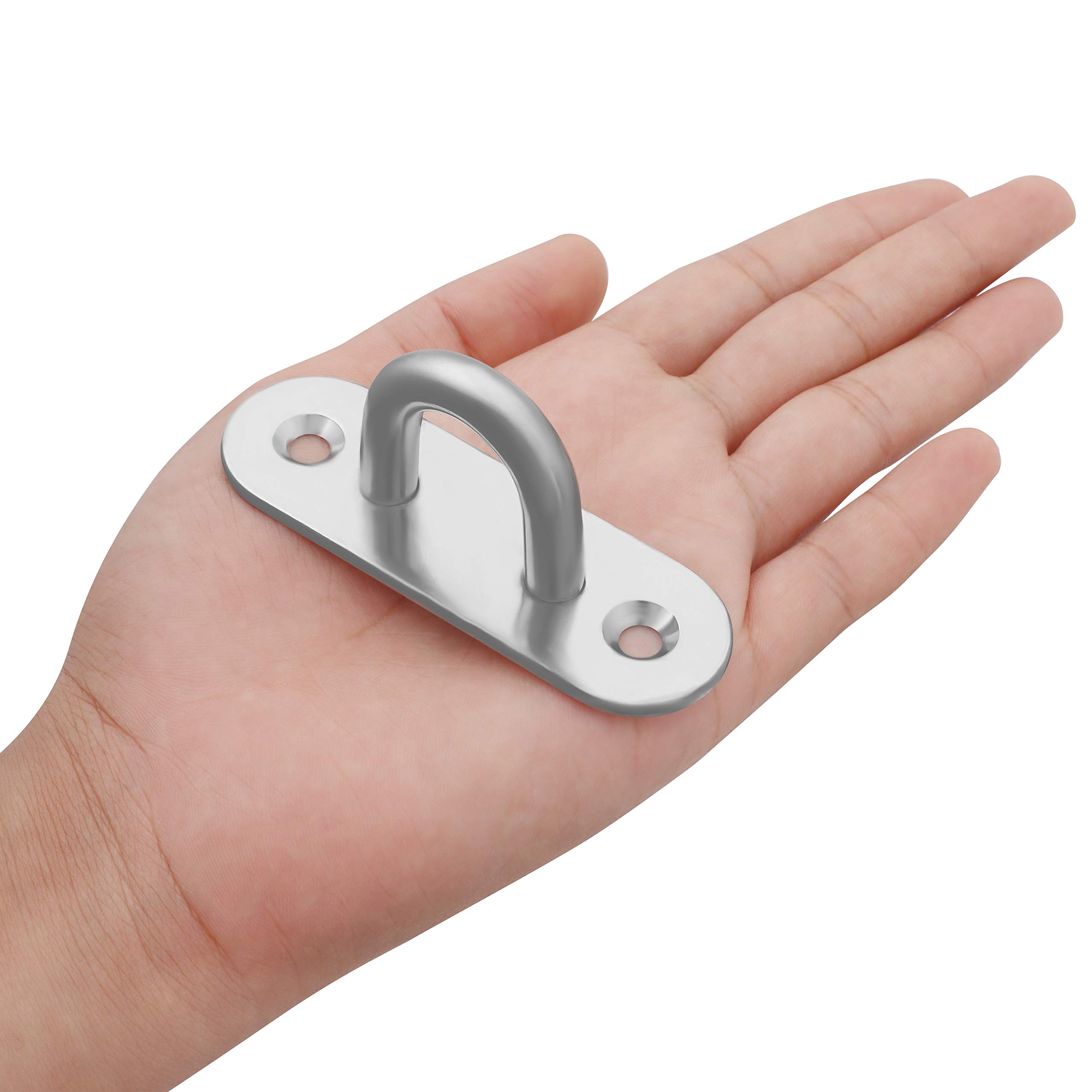 Belle Vous M8 Zaczepy ze Stali Nierdzewnej (8-Pak) - Silne Haki w Kształcie U do Ściany/Sufitu (80 x 26 mm) - Wytrzymują do 200 kg - Elementy Konstrukcyjne do Zawieszania