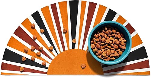 Xininz Tapete de comida para perros absorbente de secado rápido, tapete antideslizante para alimentos y agua, suministros para cachorros, accesorios