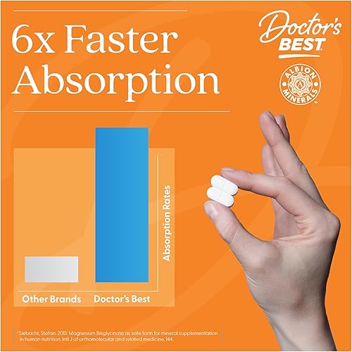 Miniatura 4 de Doctors Best Lisinato de glicinato de magnesio de alta absorción 100 quelado TRACCS no tamponado sin OMG vegano sin gluten ni soja 100 mg 120