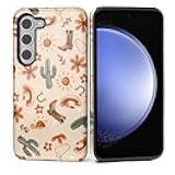 Case for Samsung Galaxy S24 Plus, Matte Soft Silicone + Hard PC Anti-Scratch Full Body Rugged Shockproof Protective 2-in-1 Case for Women Men - Western Cowboy Desert