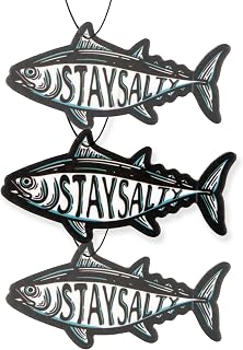 Stay Salty Fish Car Air Freshener 4 Pack Scented with Premium Oils (4 Pack)