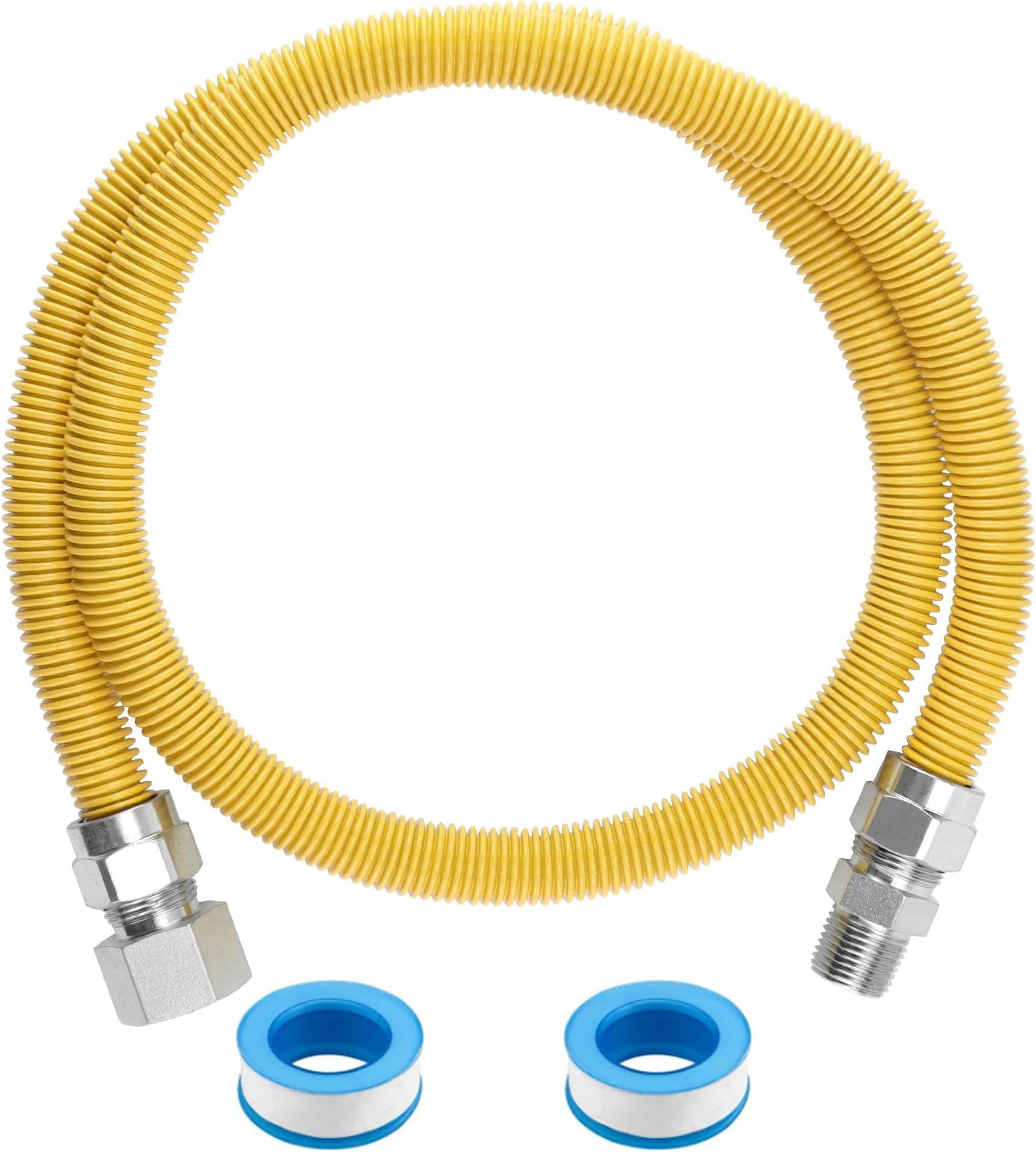 Amazon.com: Hromee 48 Inch Flexible Gas Line Kit for Dryer, Gas Hose ...