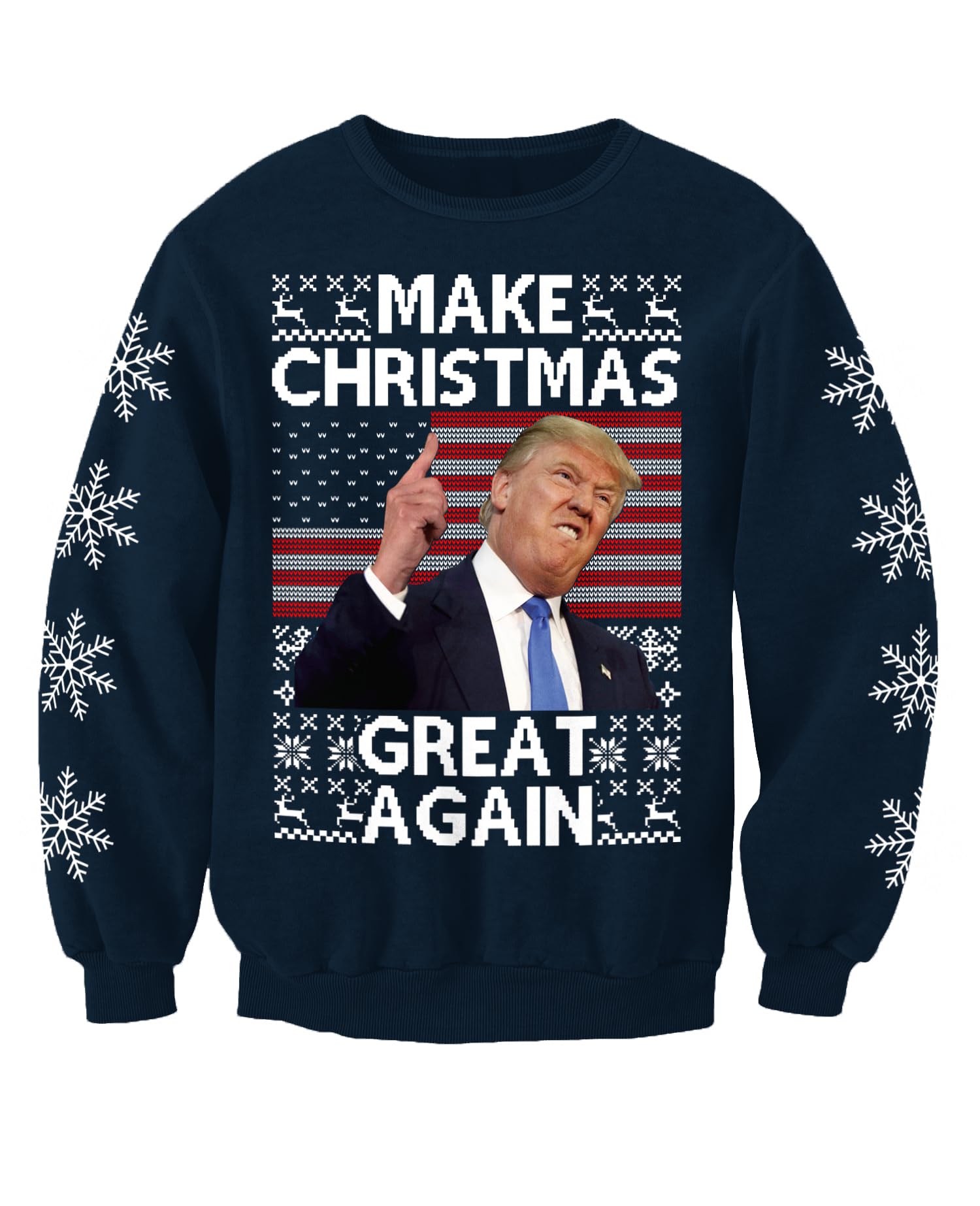 Donald Trump Make Christmas Great Again Adults Novelty Christmas Sweatshirt Jumper