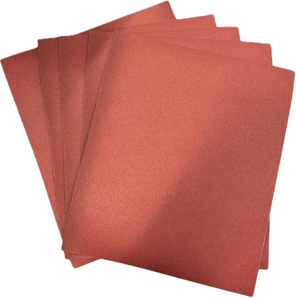 Folha de Lixa Grão 180 – Kit com 5 Folhas 22,5×27,5 cm – Acabamento Intermediário para Madeira, Massa, Gesso, Pintura e Reforma