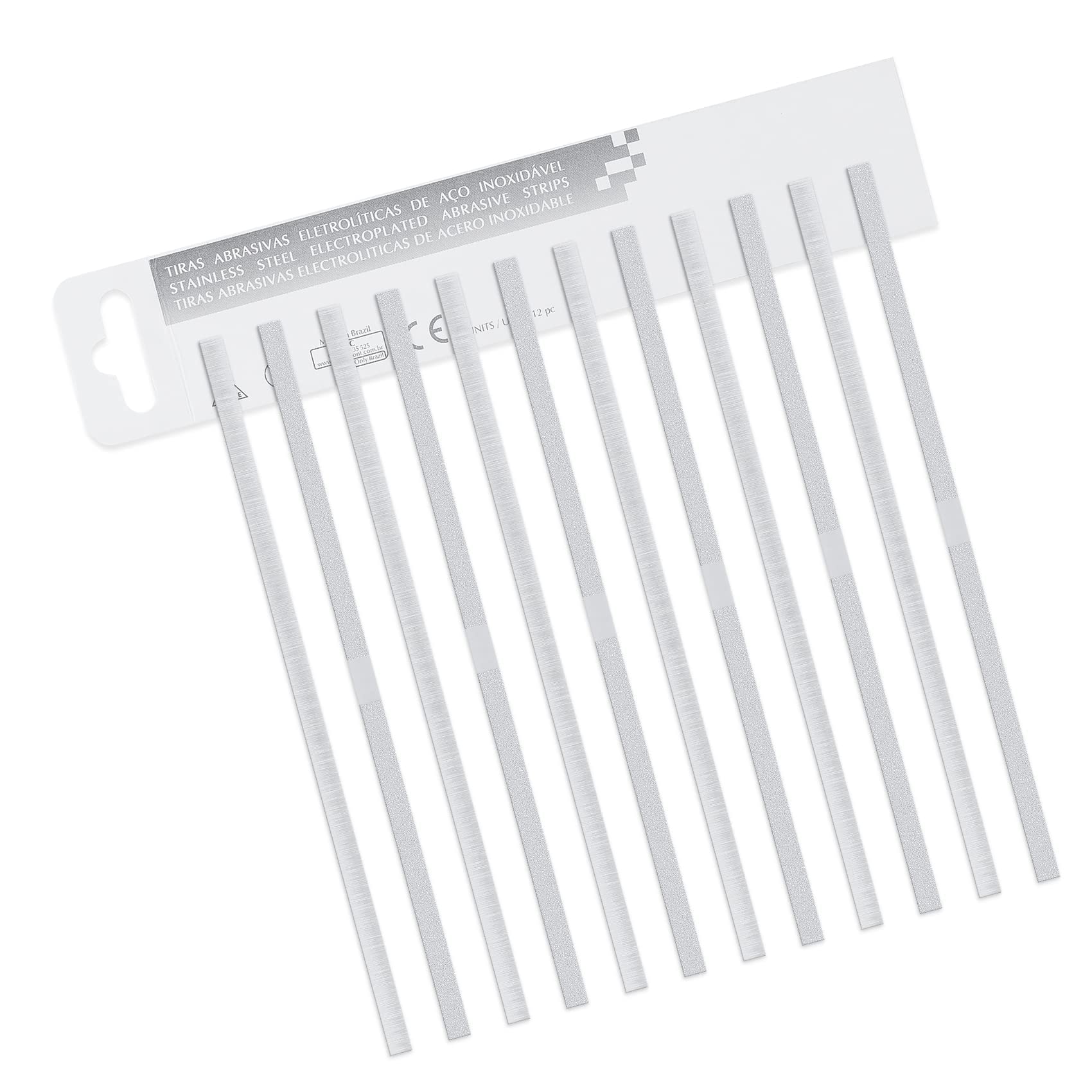12 PCS Bandes Abrasives Dentaires en Acier Inoxydable, Bande Métallique de Polissage de Finition 4 MM Moyenne Un Côté - Ponçage des Dents de Meulage - Outils de Nettoyage pour Soins Oraux