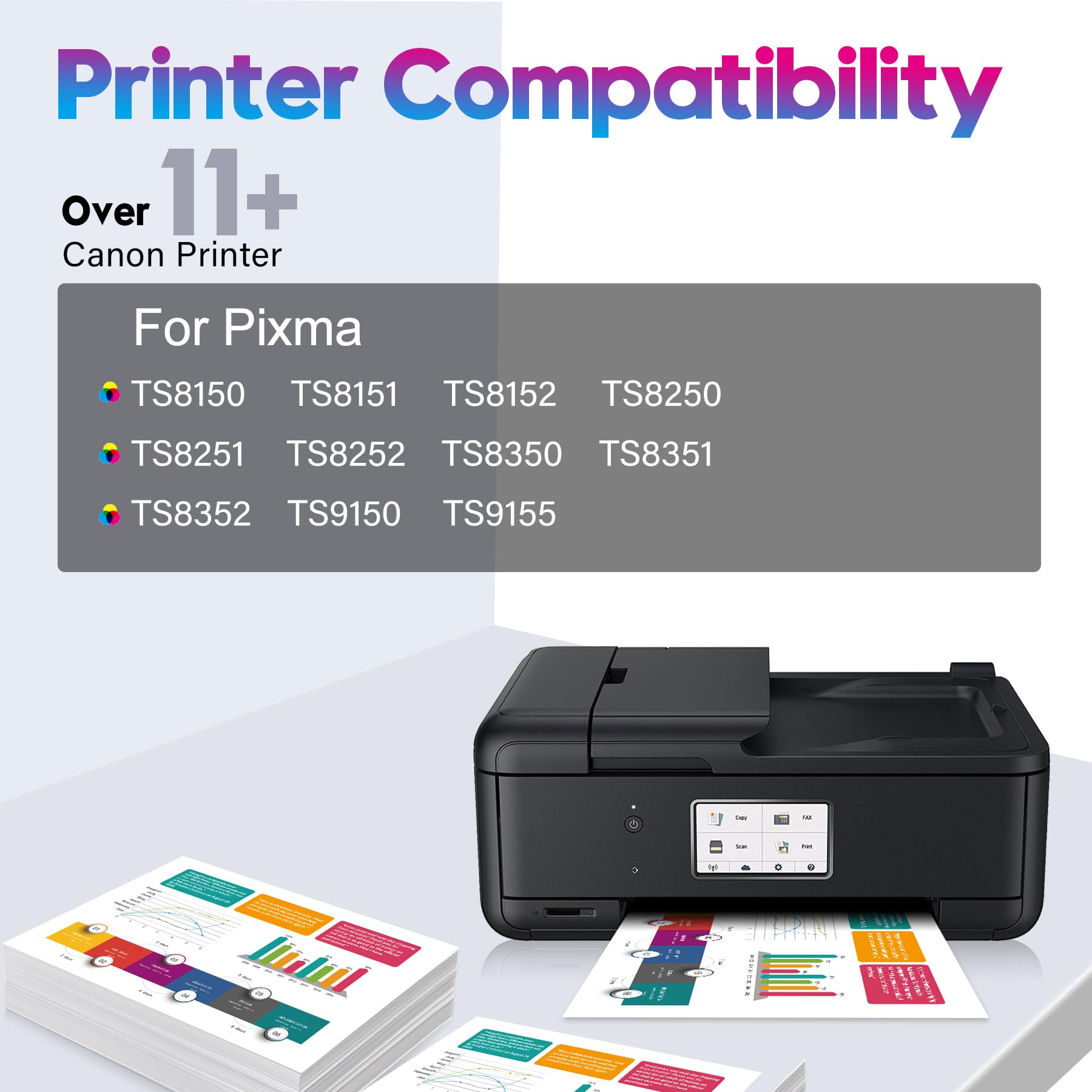 Starlet24 6x Cartucce 580 581 (con 581XL Foto Blu) Compatibili con Canon PGI-580 CLI-581 per