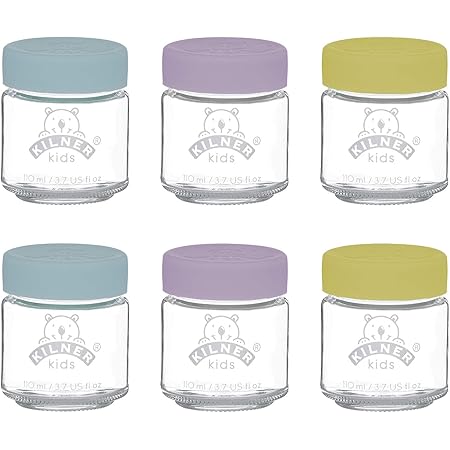 Kilner Set 6 Petits Pots Bebe En Verre Taille 110 Ml Amazon Fr Cuisine Maison
