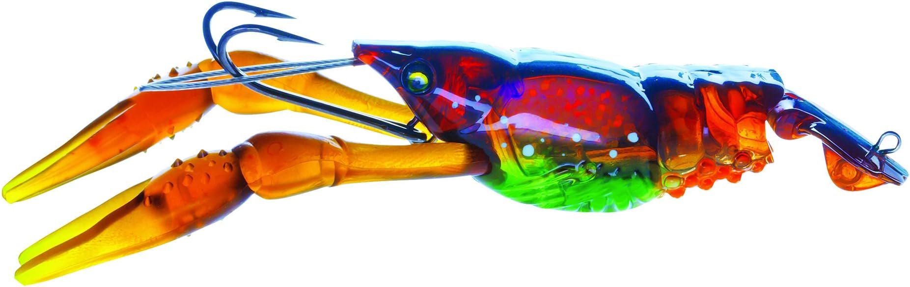 Yo-Zuri 3DB Crayfish Slow Sinking Lure, Prism Parrot, 3-Inch