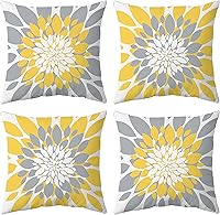 Vista 63 de Qahing Paquete de 4 fundas de almohada impermeables para exteriores de 16 x 16 pulgadas, fundas decorativas cuadradas de jardín para muebles