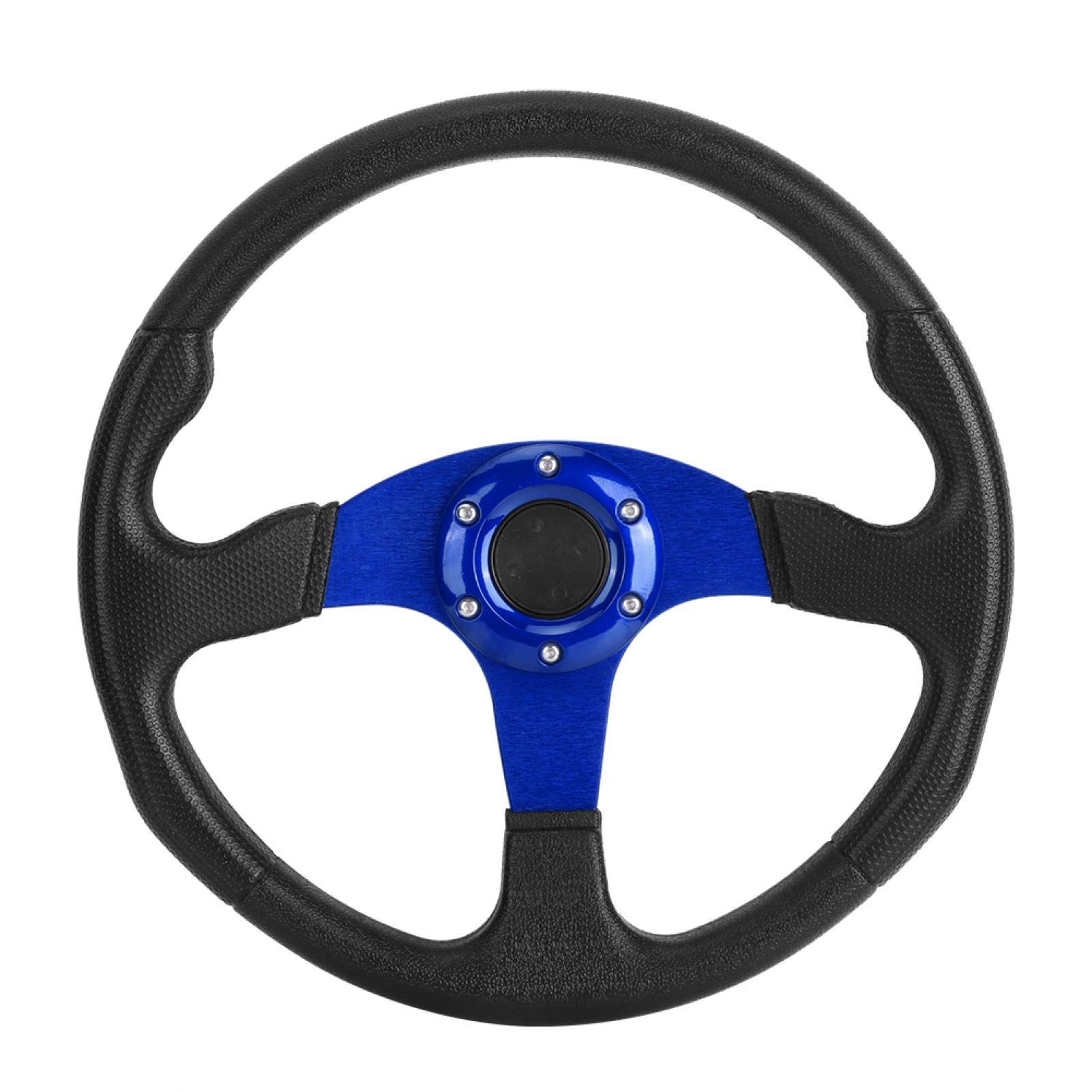 Volante de coche de carreras,volante deportivo,plato profundo,6 pernos,accesorio universal modificado,350 mm/14 pulgadas(Azul),Modificación del automóvil/modernización