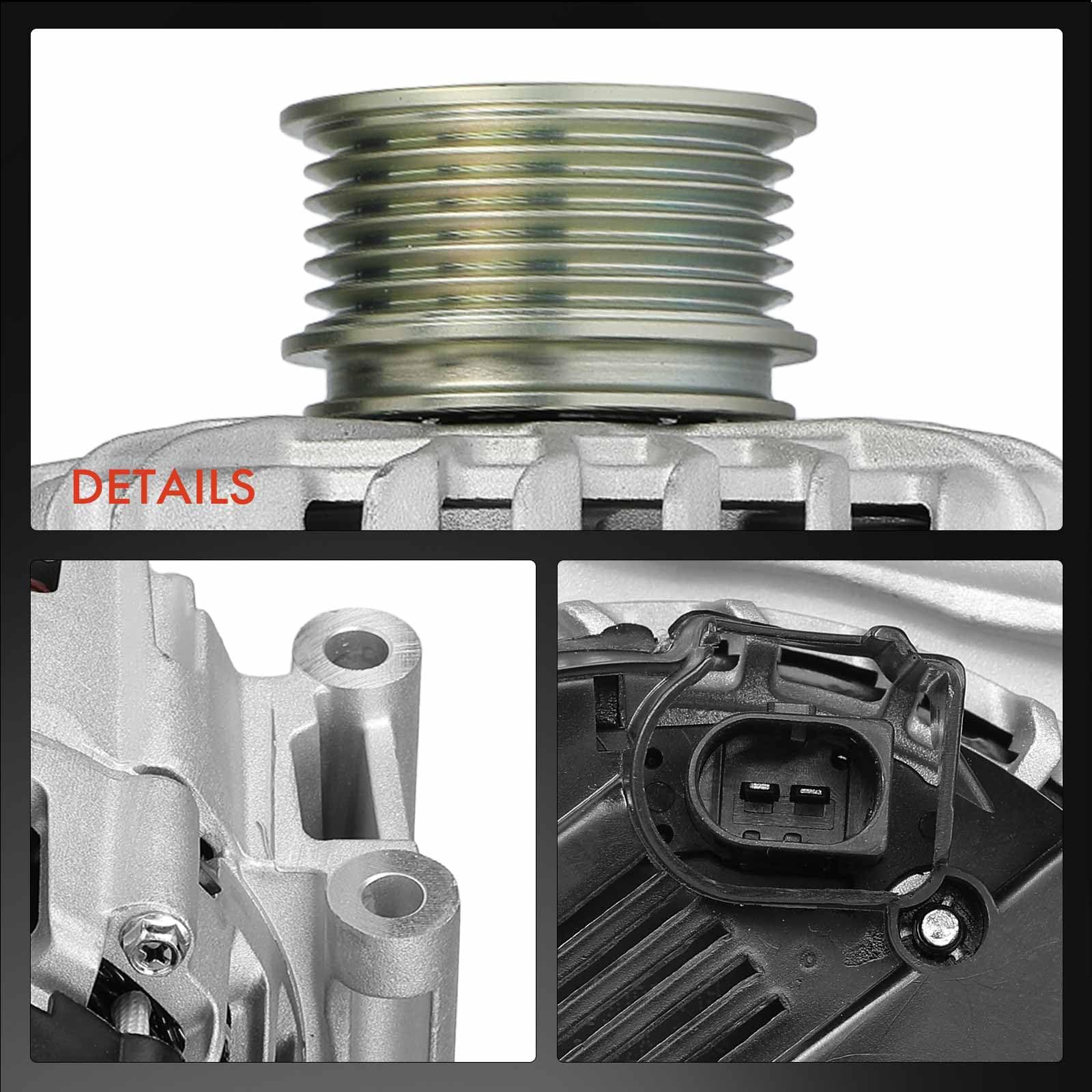 Frankberg 1x Lichtmaschine Kompatibel mit A3 8P1 1.8L-2.0L 2007-2012 A4 8E2 B6 1.6L-2.0L 2000-2004 A4 Avant 8D5 B5 1.6L 1996-2001 A4 Cabriolet 8H7 1.8L 2002-2005 Replace# TG15C017