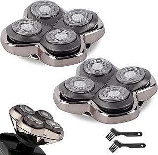 2 Pack Shaver Replacement Heads Compatible with Skul Pitbulls Gold PRO