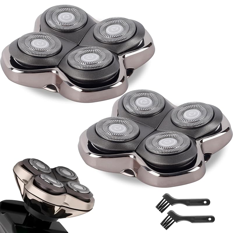 Cabeças de reposição ZAMQIU compatíveis com Skull & Pitbulls Shaver Pro 4, Pacote com 2