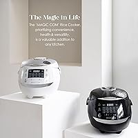 Vista 8 de MAGiC COM Rice Cooker, 20 Cup(Cooked) 10 Cup(Uncooked) One Touch Healthy Cooking with 15 Menu Modes, Nonstick Inner Pot, Steamer Basket, Auto Clean