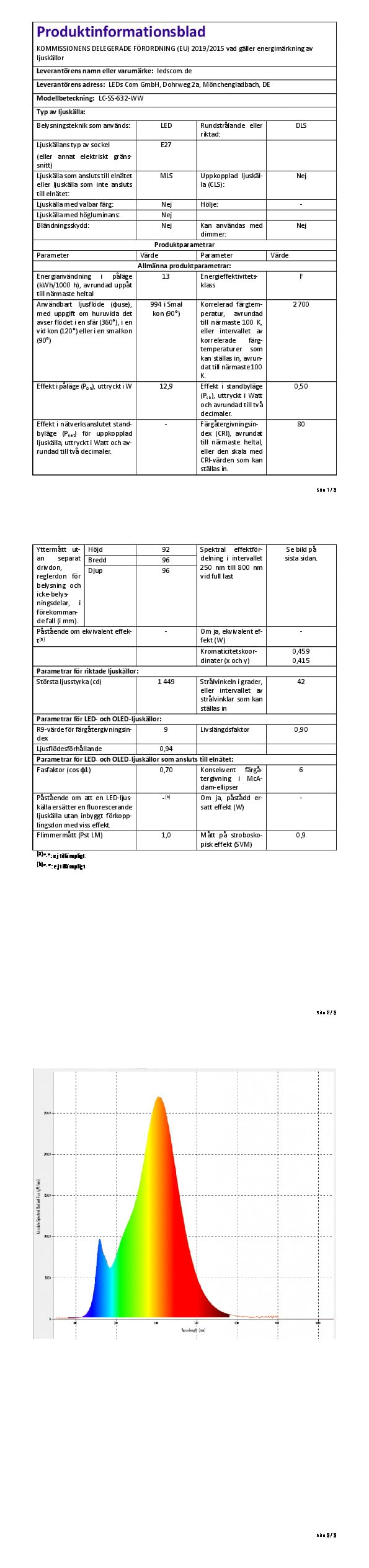 ledscom.de 4x E27 lampadina LED, PAR30 collo corto, bianco caldo (2700 K), 12,9 W, 994lm, 42°, specchio riflettore (argento)